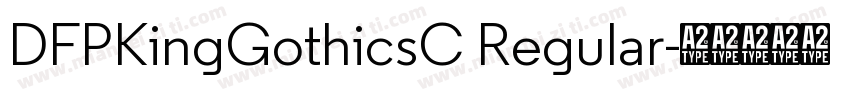DFPKingGothicsC Regular字体转换